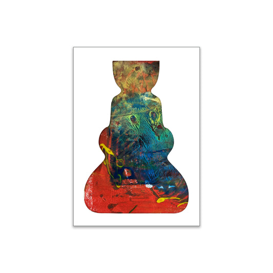 Vase in red and blue