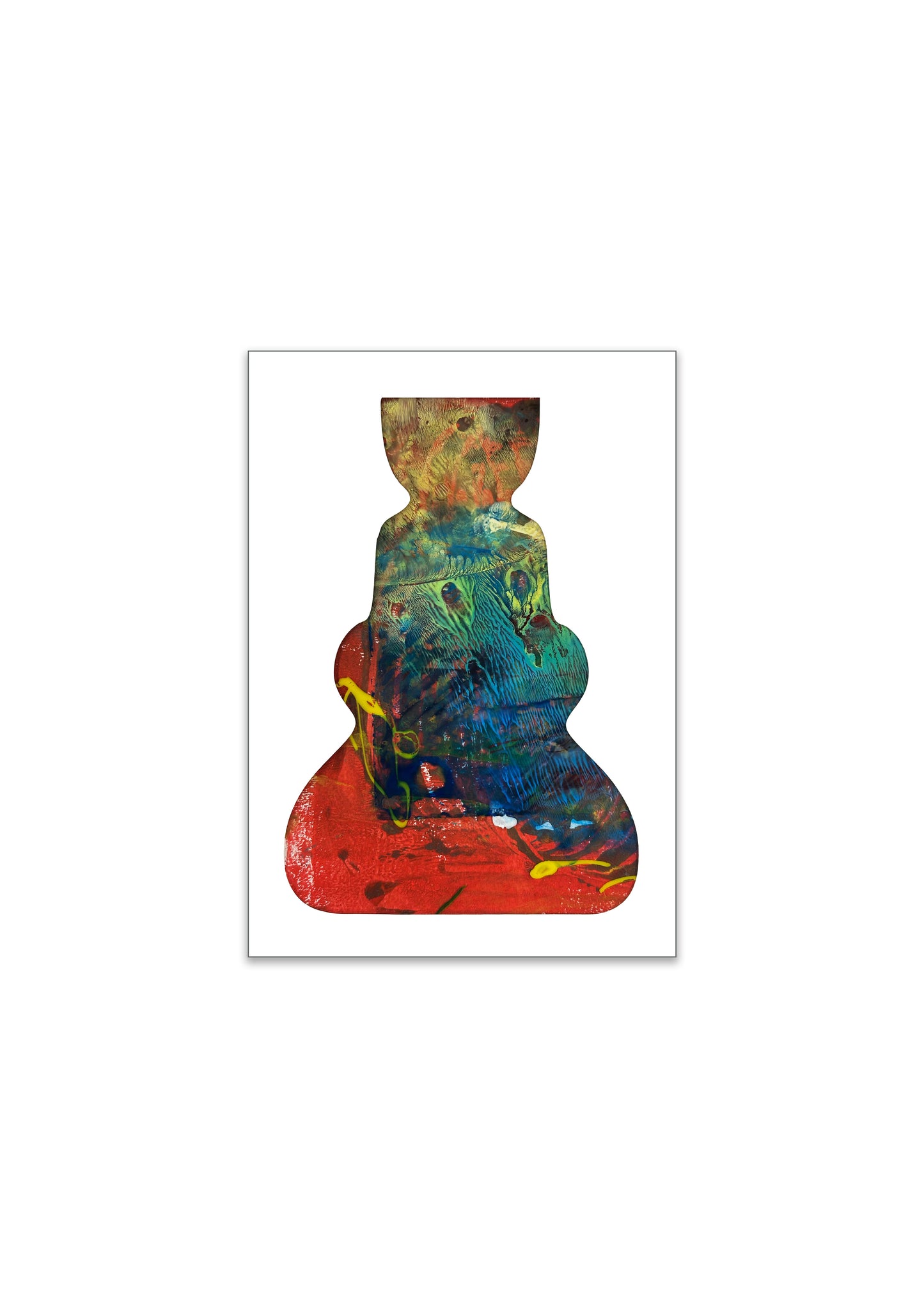Vase in red and blue
