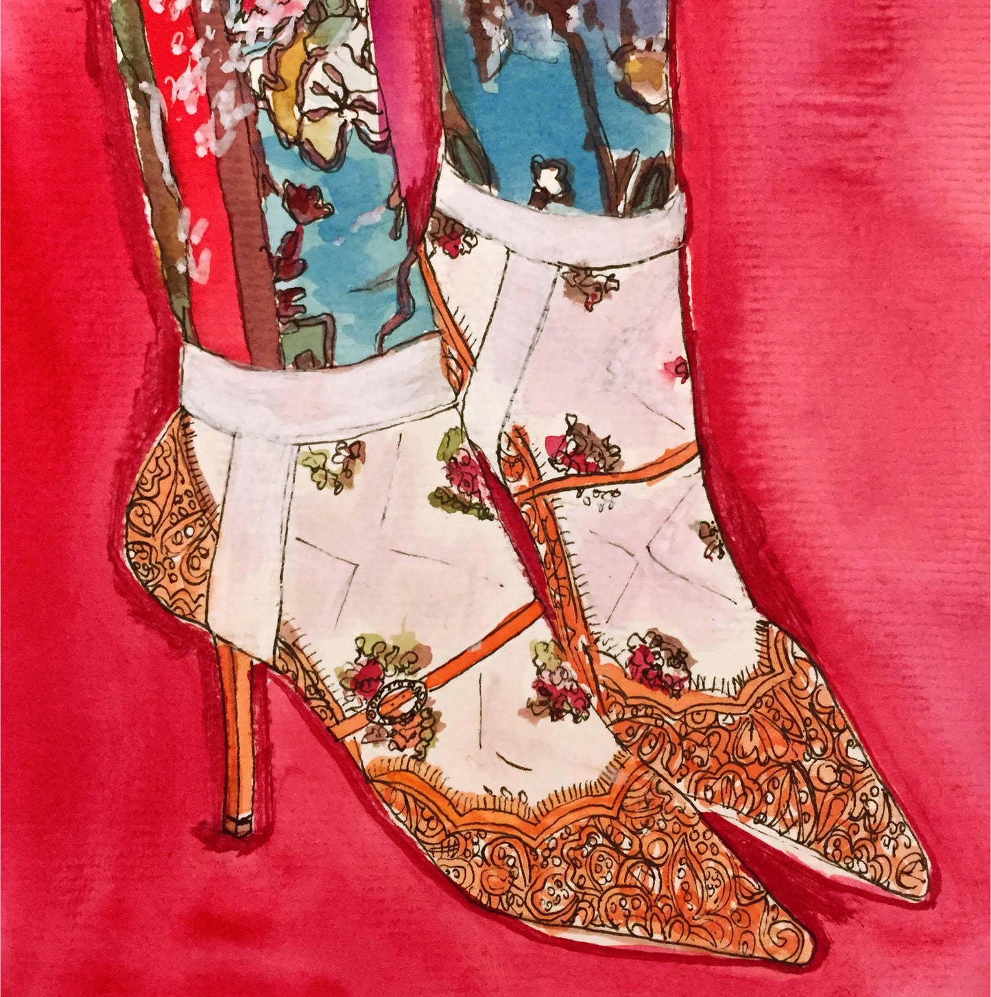 Gucci lace shoes print